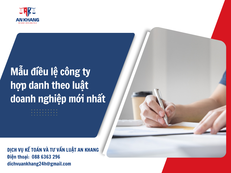 Mẫu điều lệ công ty hợp danh theo luật doanh nghiệp mới nhất