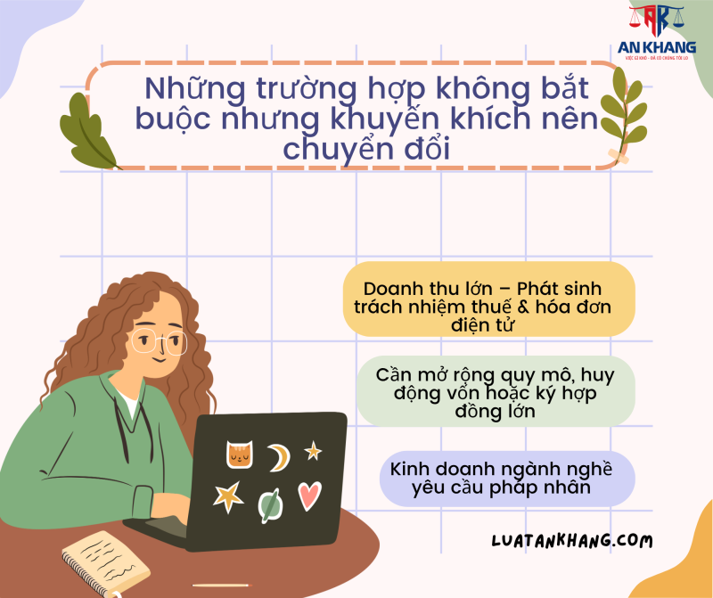 Những trường hợp không bắt buộc nhưng khuyến khích nên chuyển đổi