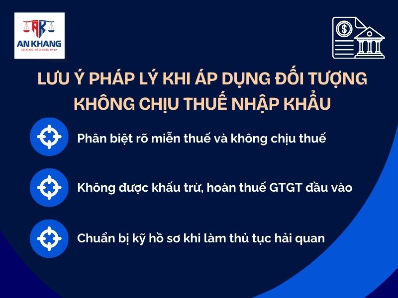 đối tượng không chịu thuế nhập khẩu