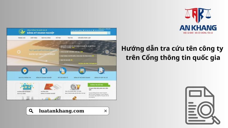 tra cứu tên công ty trên cổng thông tin quốc gia