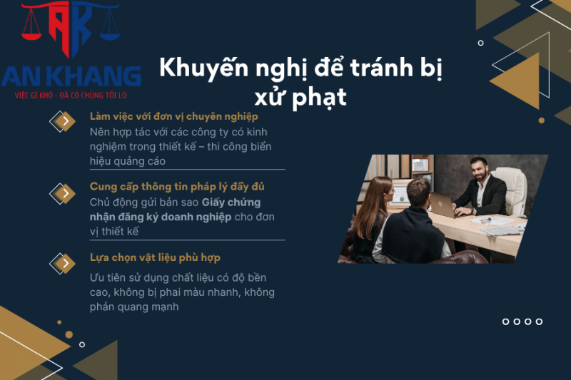 Mức phạt không treo biển công ty