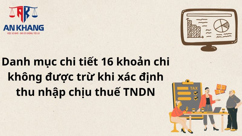 khoản chi không được trừ, xác định thu nhập chịu thuế TNDN