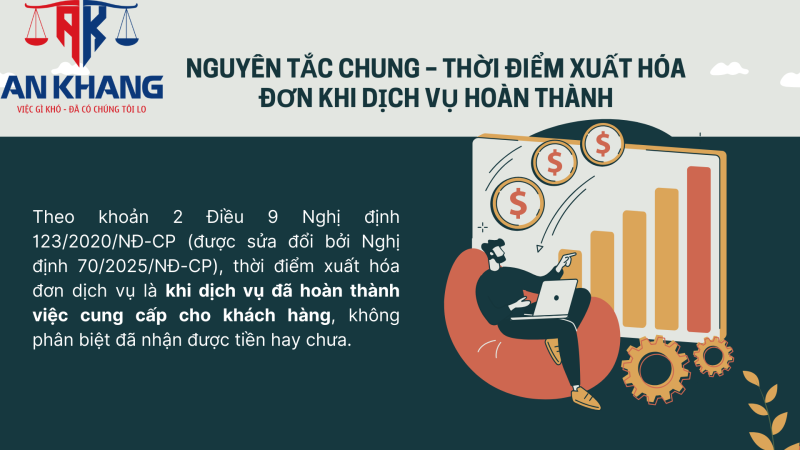 Thời điểm xuất hóa đơn khi cung cấp dịch vụ