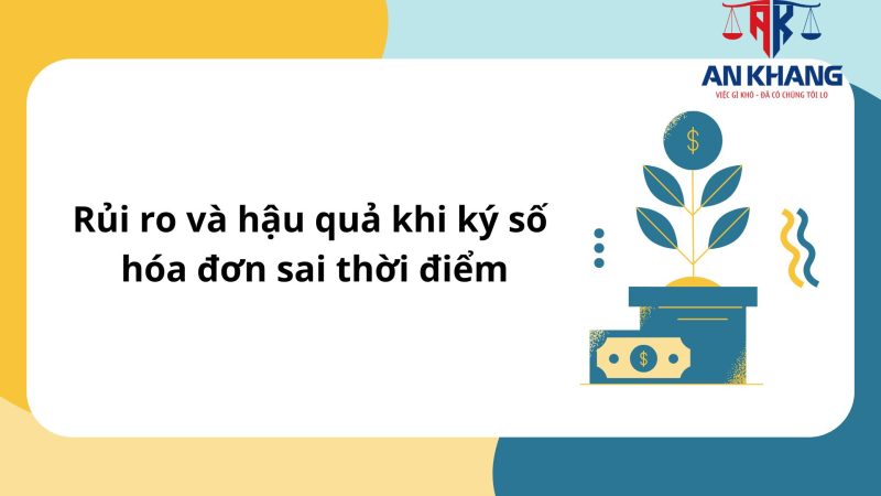 Thời điểm ký số trên hóa đơn điện tử