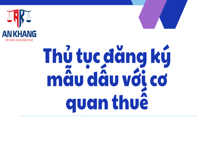 đăng ký mẫu dấu với cơ quan thuế