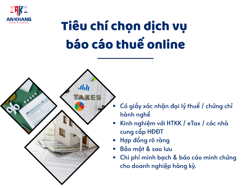 Tiêu chí chọn dịch vụ báo cáo thuế