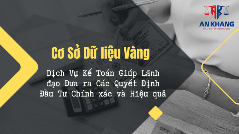 Cơ Sở Dữ liệu Vàng: Dịch Vụ Kế Toán Giúp Lãnh đạo Đưa ra Các Quyết Định Đầu Tư Chính xác và Hiệu quả