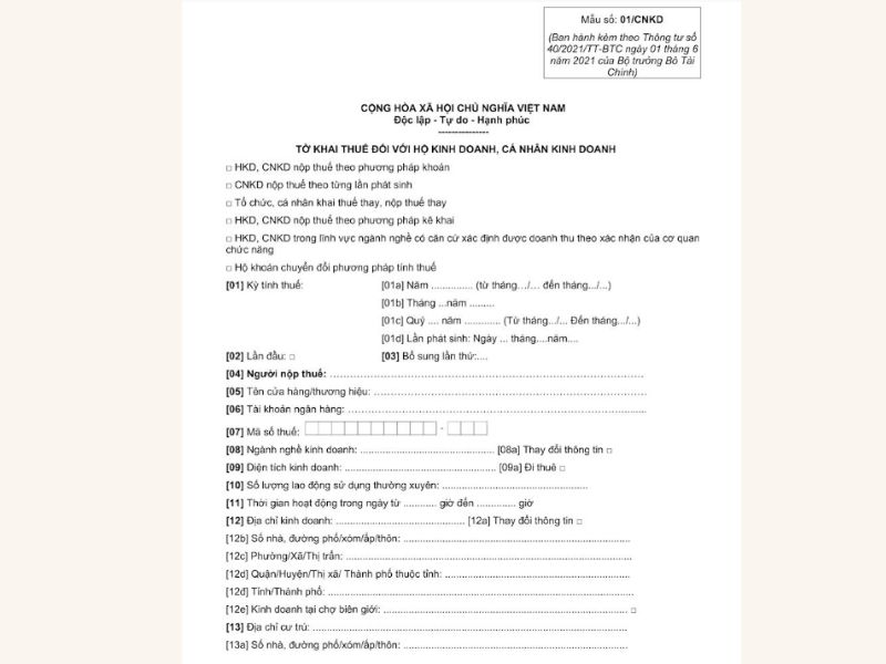 khai thuế TNCN
