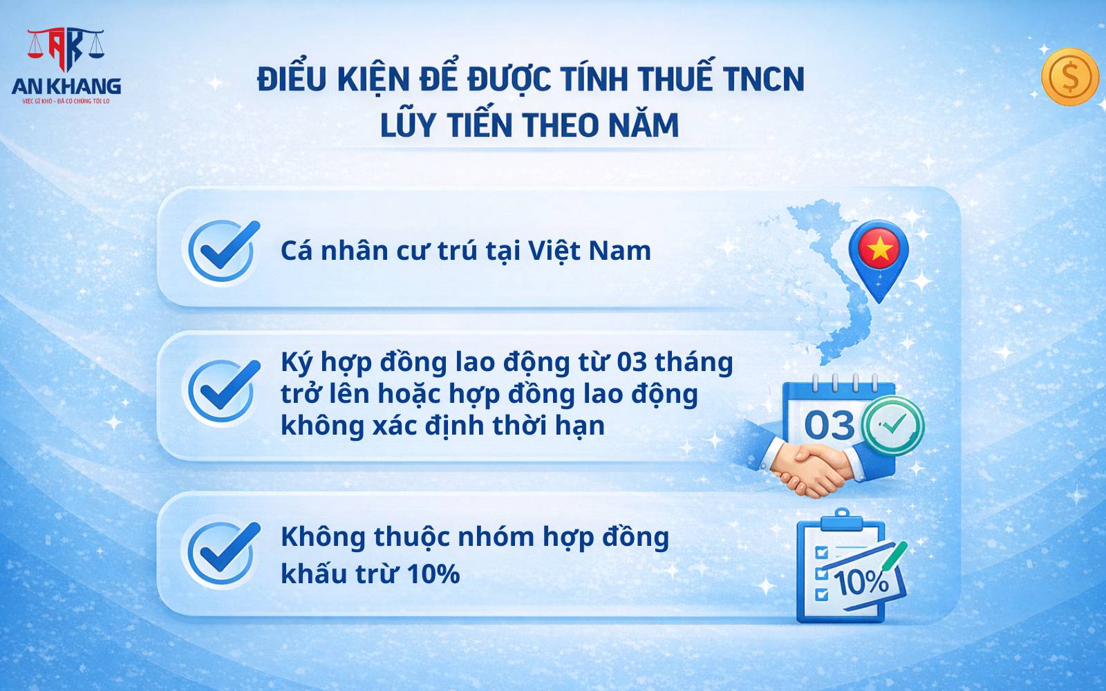 Điều kiện để được tính thuế TNCN lũy tiến theo năm