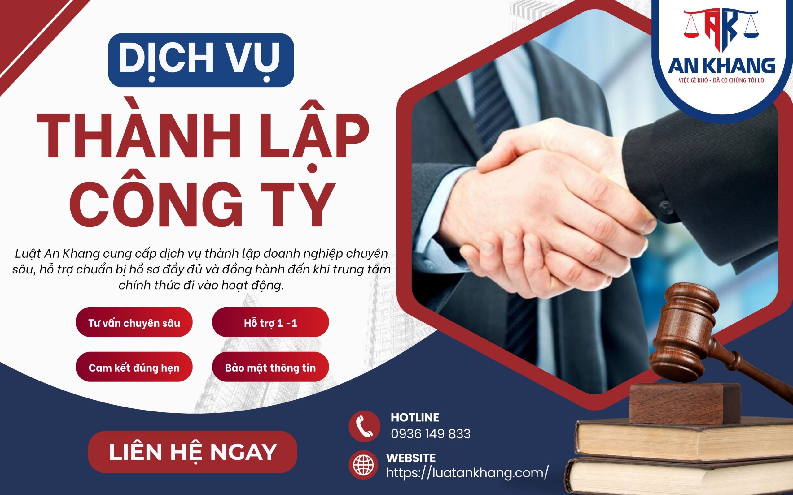 Luật An Khang - Dịch vụ thành lập công ty trọn gói uy tín, giá tốt Dịch vụ thành lập doanh nghiệp Luật An Khang