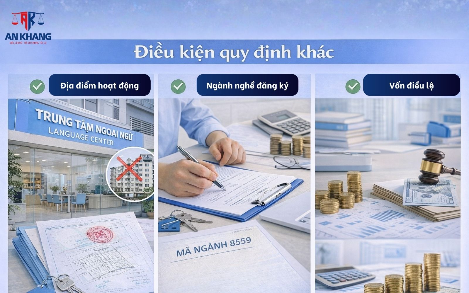 Các cơ sở pháp lý thành lập trung tâm ngoại ngữ khác