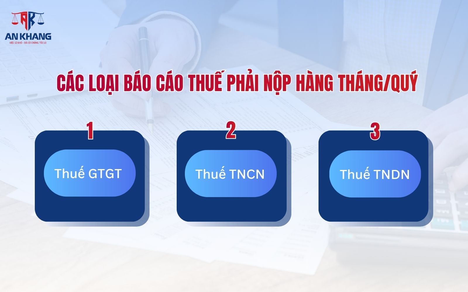 Các loại báo cáo thuế quan trọng doanh nghiệp cần thực hiện định kỳ theo tháng hoặc quý Các loại báo cáo thuế phải nộp hàng tháng/quý