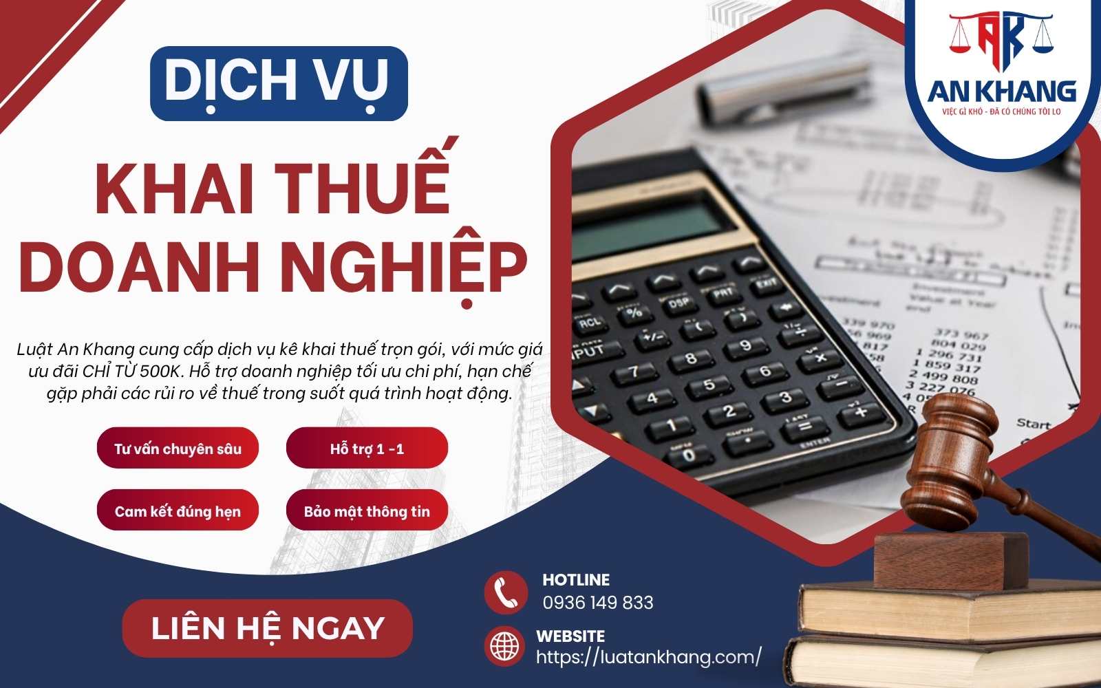 Sử dụng dịch vụ khai thuế của Luật An Khang