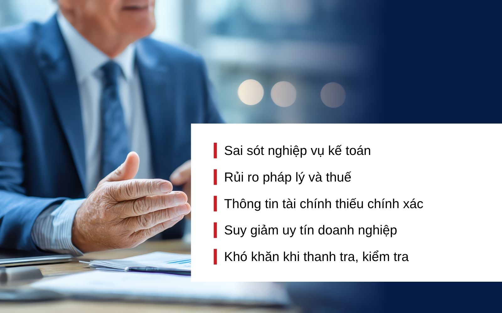 Rủi ro khi doanh nghiệp tự lập BCTC hoặc thuê đơn vị kế toán thiếu chuyên nghiệp