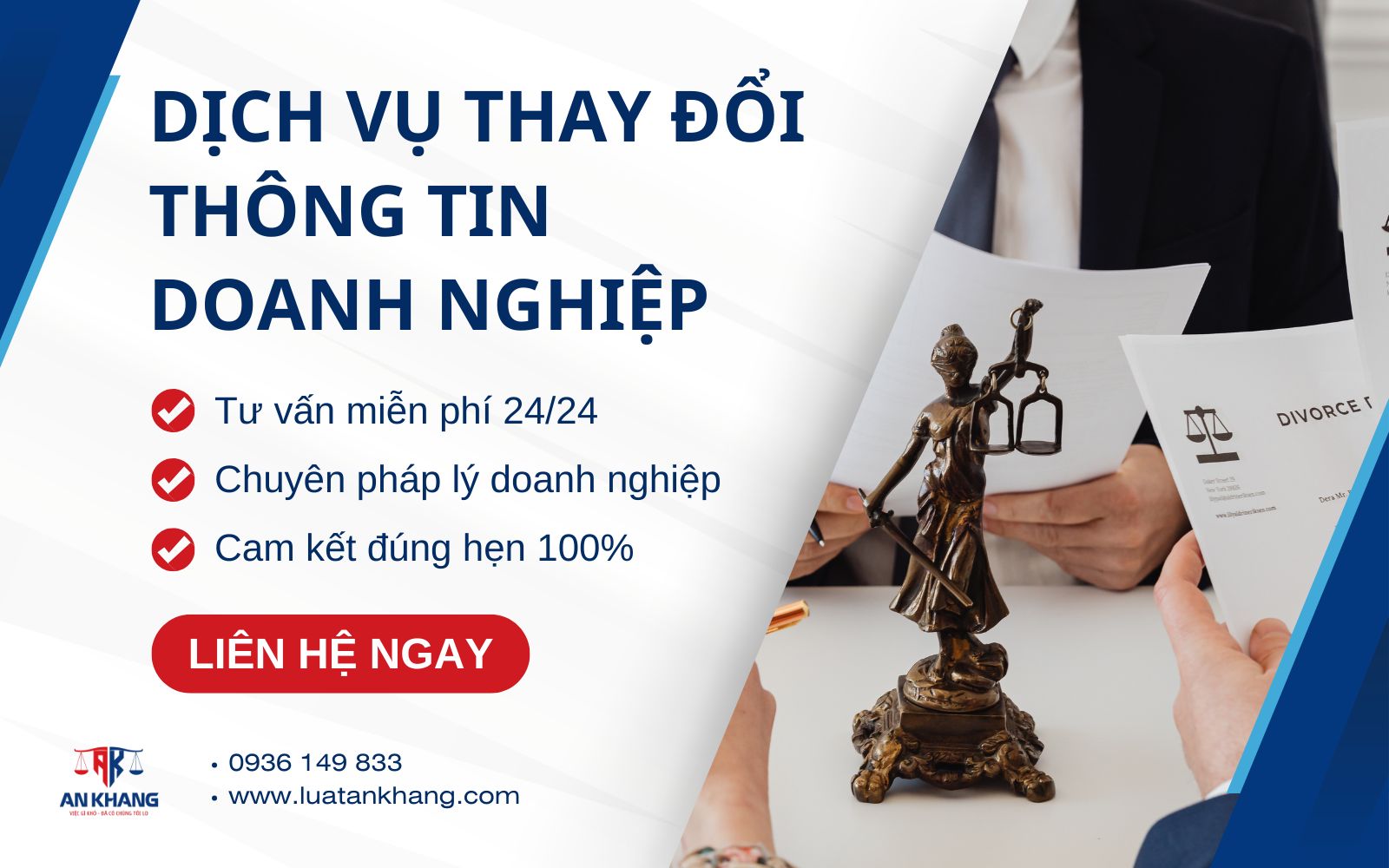 Dịch vụ thay đổi thông tin doanh nghiệp uy tín tại Luật An Khang Dịch vụ thay đổi thông tin doanh nghiệp tại Luật An Khang