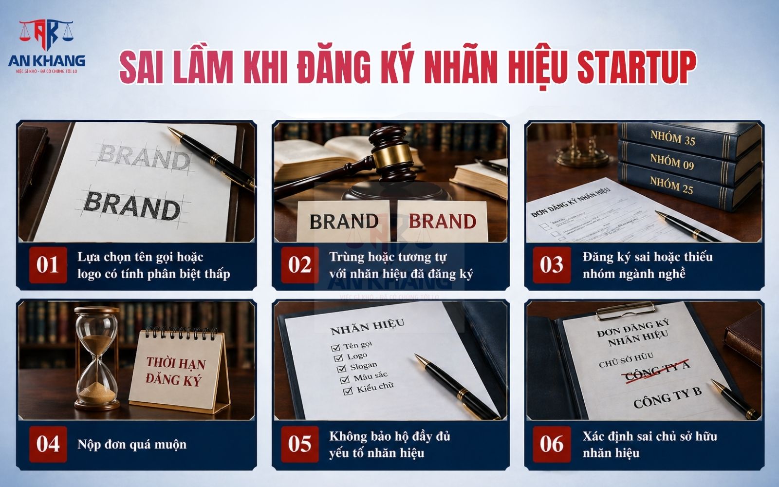 Tránh sai lầm khi đăng ký nhãn hiệu để tăng khả năng được cấp văn bằng Những sai lầm cần tránh khi đăng ký nhãn hiệu startup
